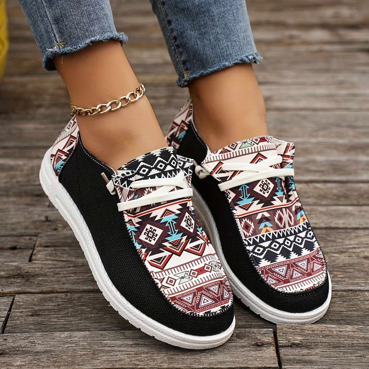 Canvas schoenen met Tribal patroon