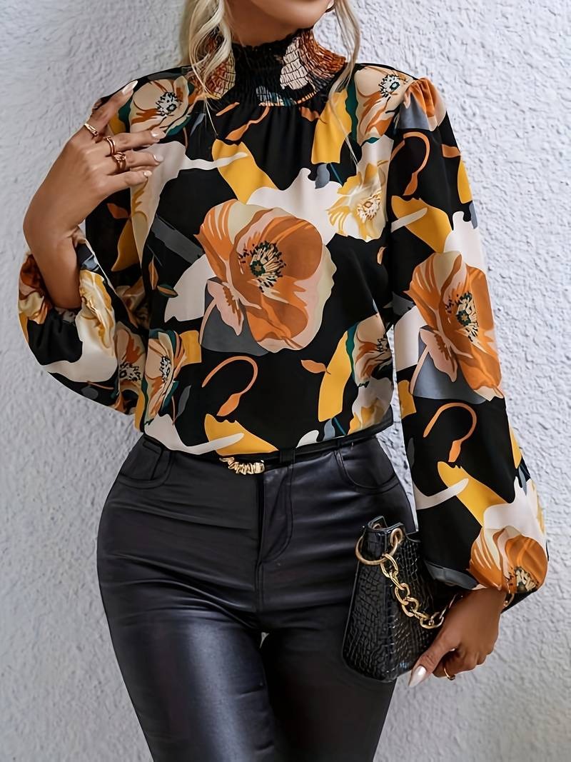 MonLu - Stijlvolle blouse met bloemen