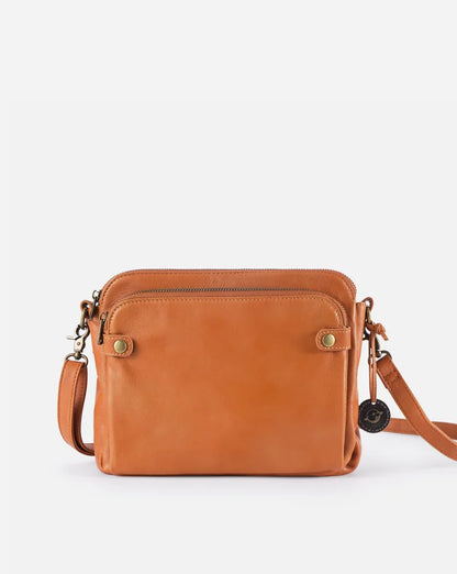 Leren crossbody schoudertas