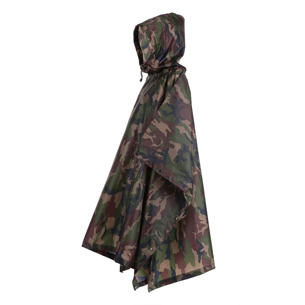 DryTac - Camoflageprint lichte regenjas poncho