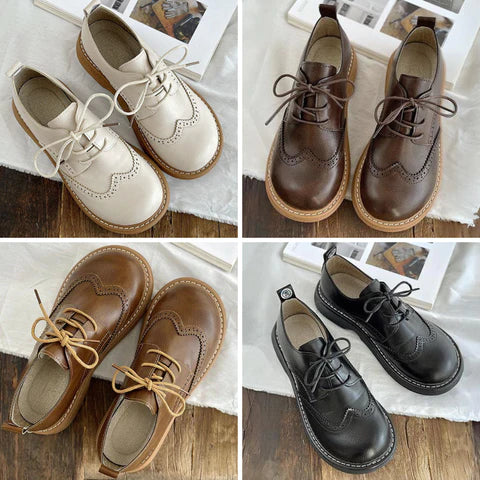 ByJules - Brede box brogue stijl schoenen