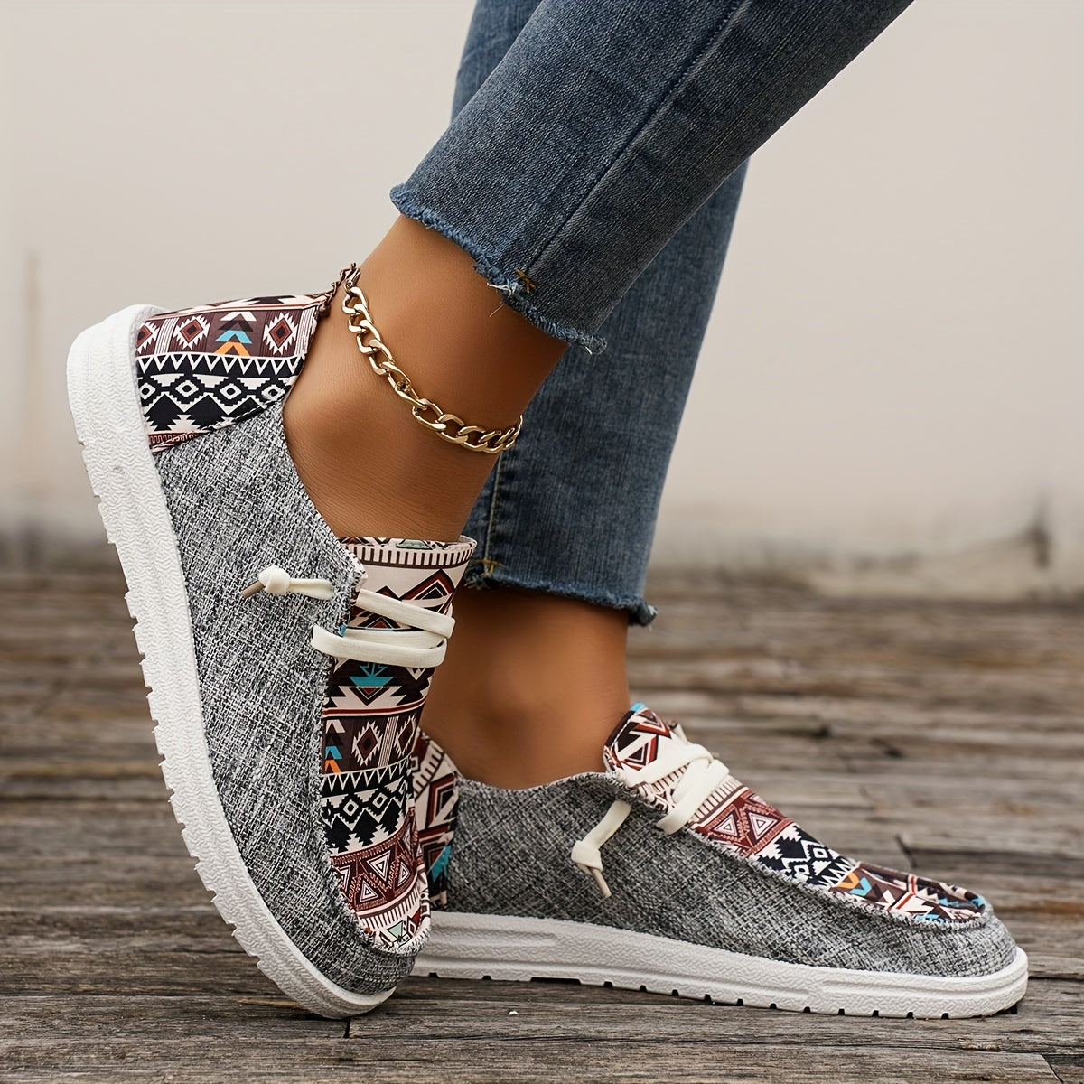 Canvas schoenen met Tribal patroon