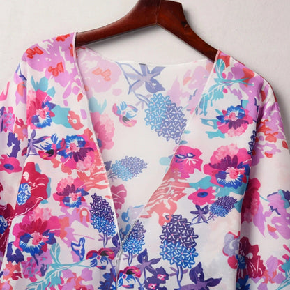 SandRoze - Kimono met roze bloemenprint