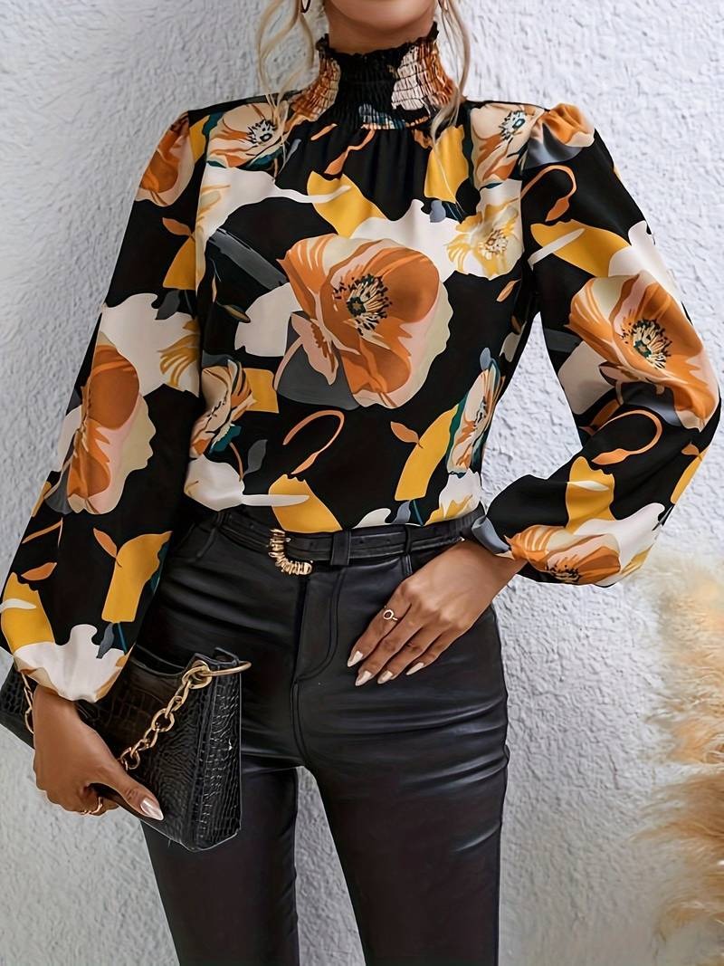 MonLu - Stijlvolle blouse met bloemen