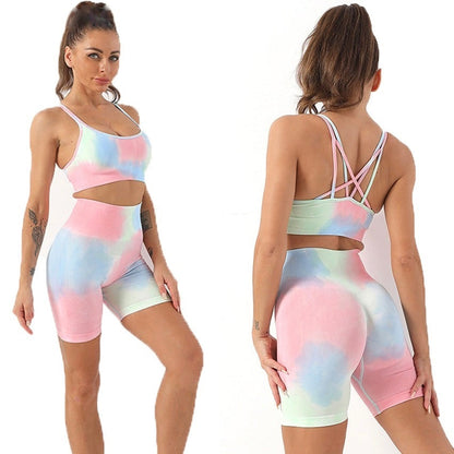 Dana Sport Set (Short) - Een unieke tie-dyed workout set!