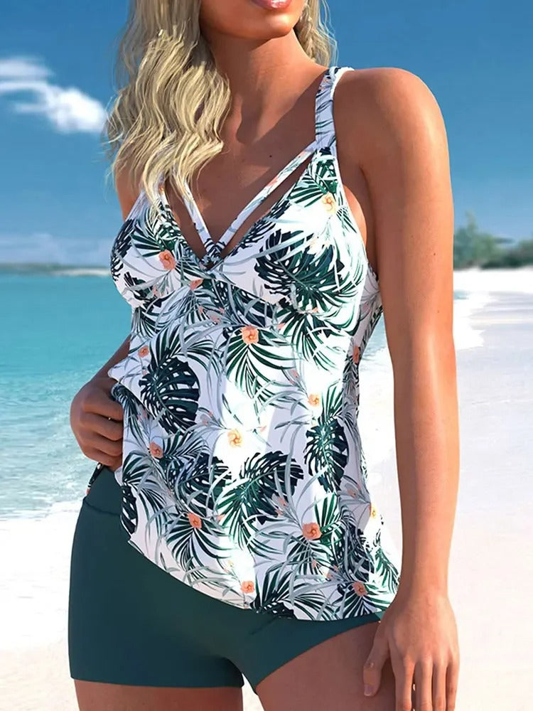 ByFey - Tankini met botanische print