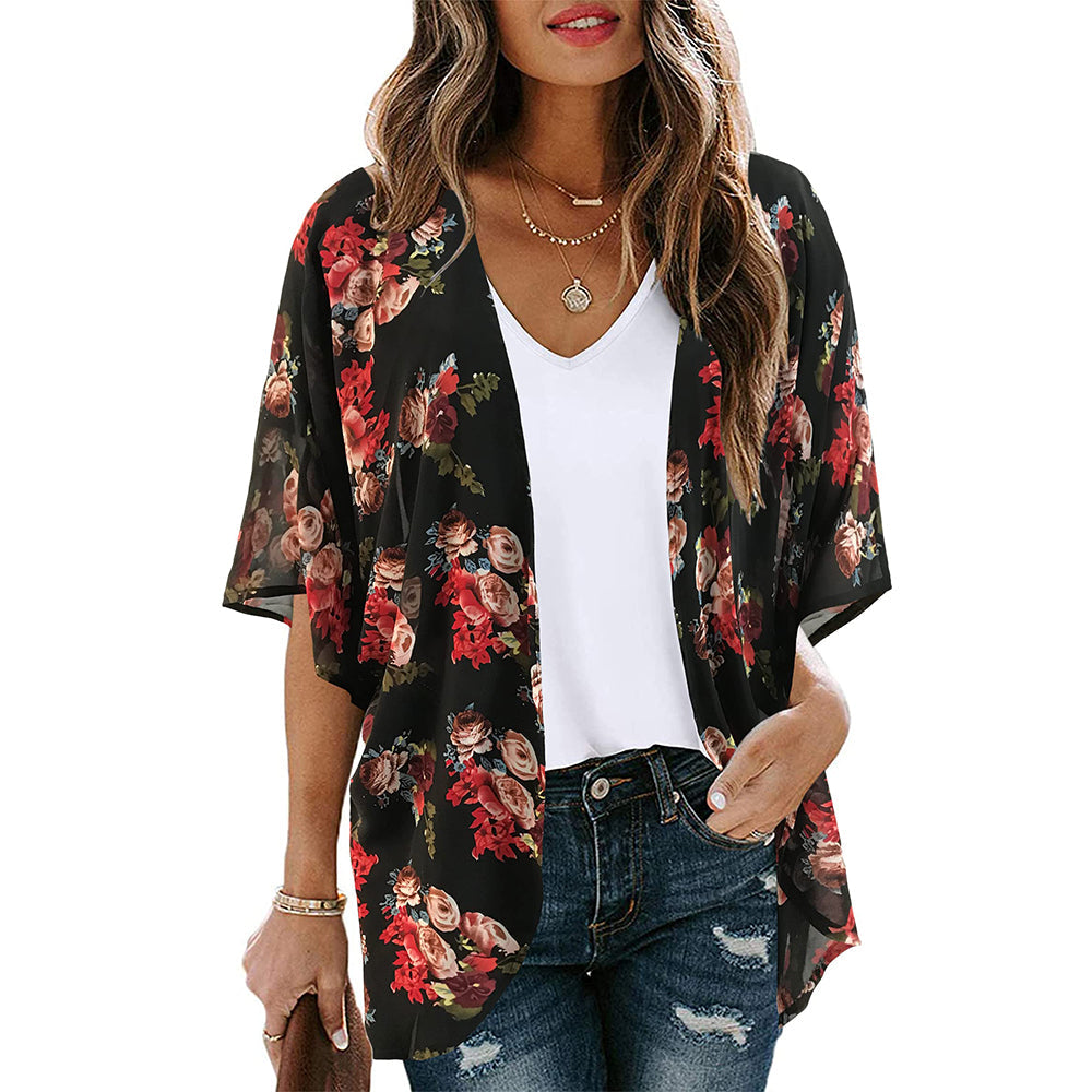 SandRoze- Kimono met bloemen