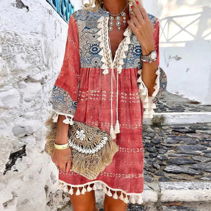 Laura - Zomerse jurk in bohemian stijl