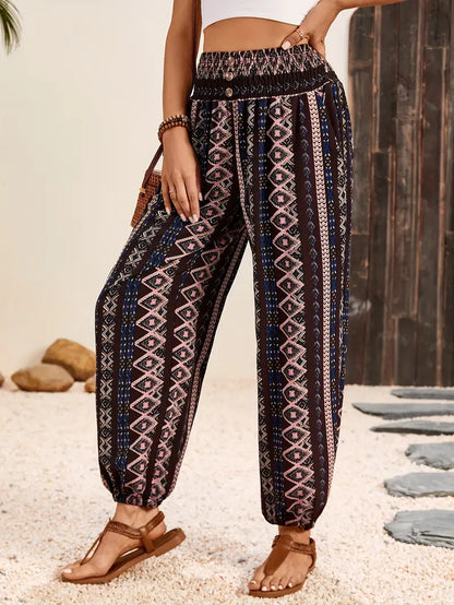 MonLu - Boho hoge taille broek