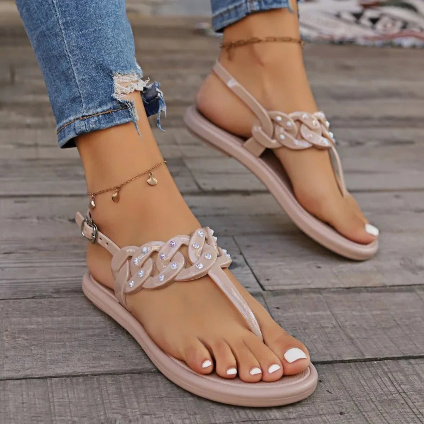 RuBella - Teensandalen met kristal details