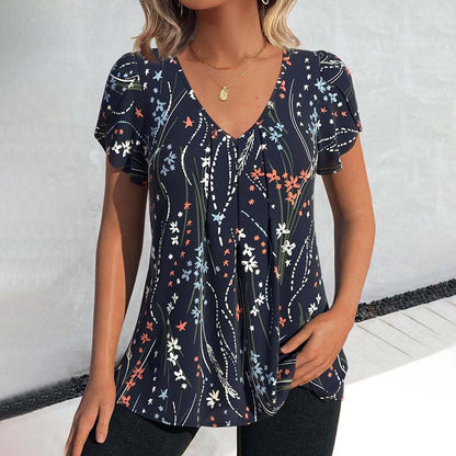 ByLinn - Casual blouse met luchtige mouwen en V-hals