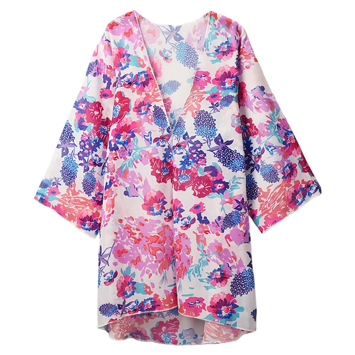 SandRoze - Kimono met roze bloemenprint