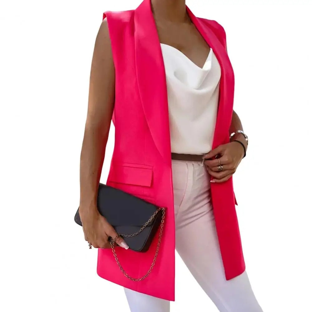 Trude - Zomerse mouwloze blazer vest voor dames