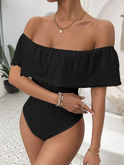 ByIsa - off shoulder bodysuit met details