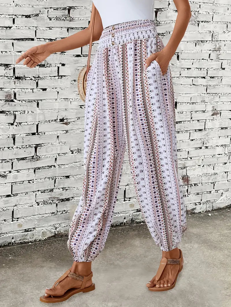 MonLu - Boho hoge taille broek