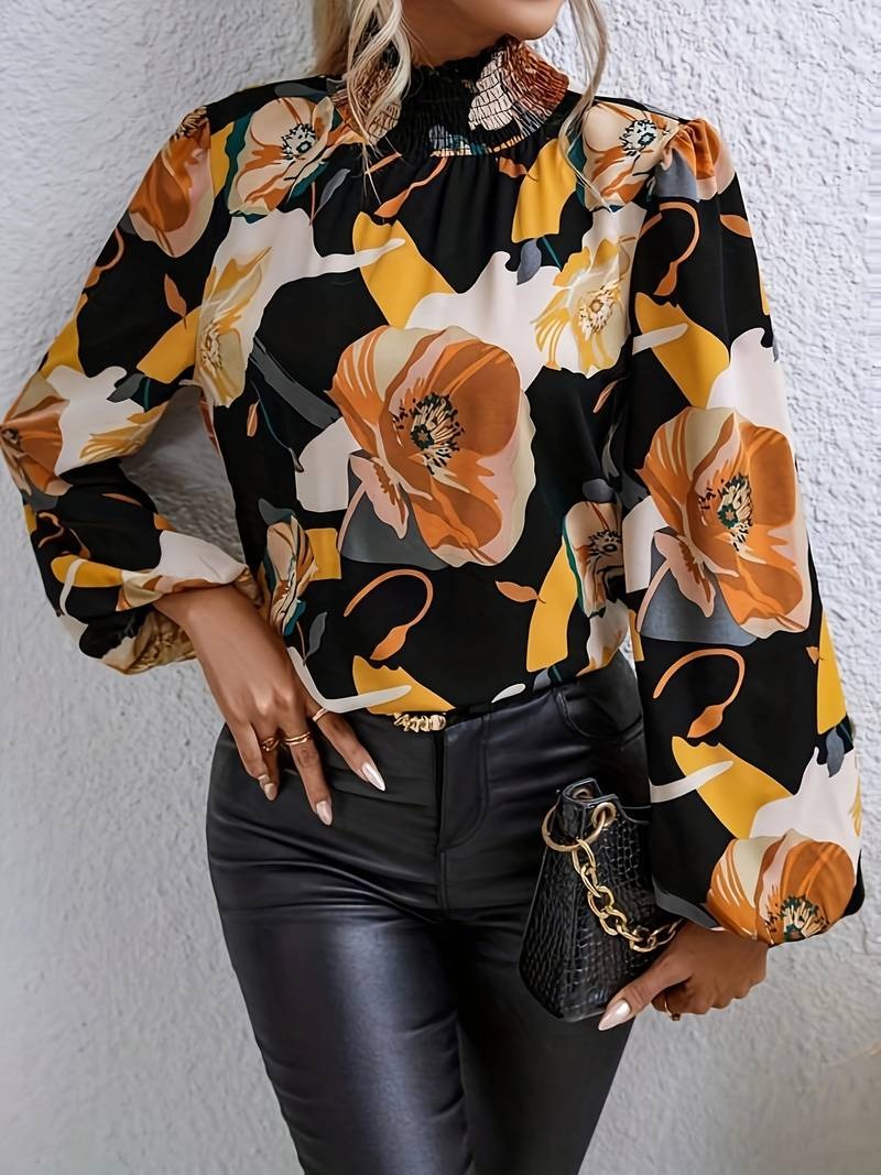 MonLu - Stijlvolle blouse met bloemen