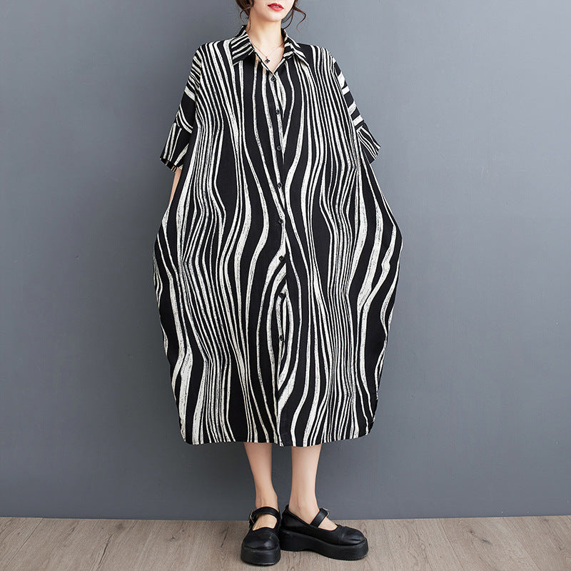 Blaze | Dames overhemdjurk korte mouw zebraprint one size fits all