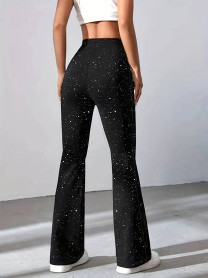 Blaze | Flare broek van glitterstof