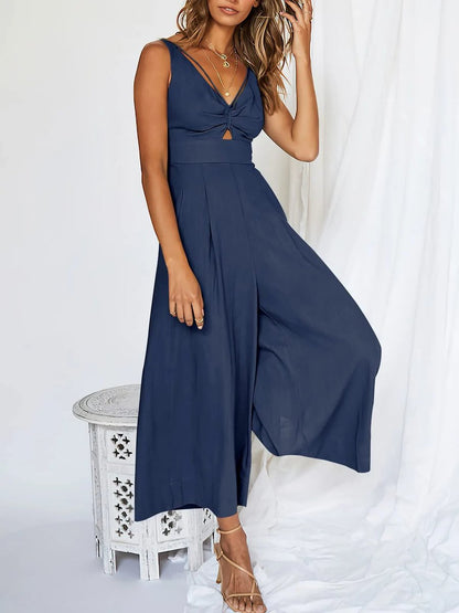 Blaze | Jumpsuit met hoge tailleband en V-halslijn