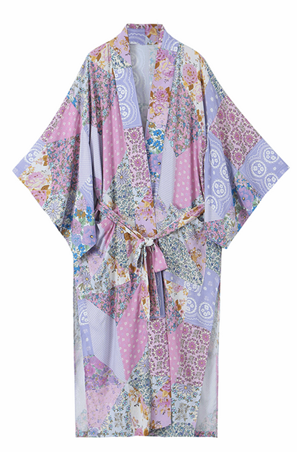 Blaze | Lange kimono met bloemenpatroon