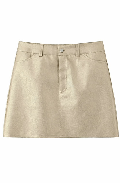 Blaze | Metallic leren minirok