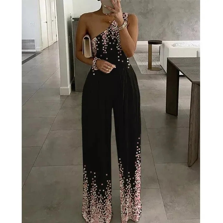 Blaze | Mouwloze jumpsuit met één schouderbroek