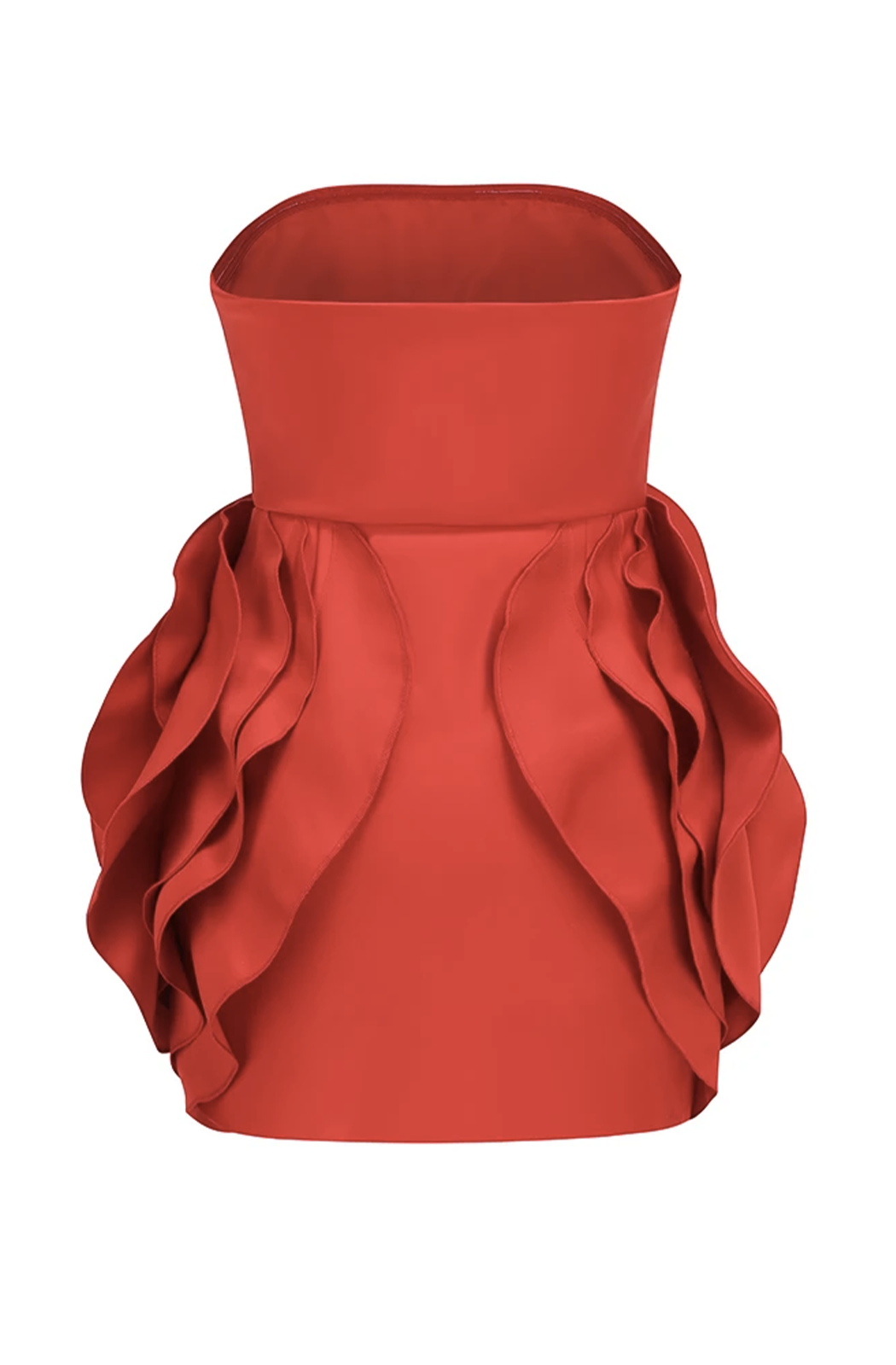 Blaze | Rode strapless jurk met 3D rozen