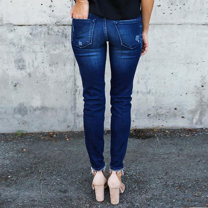 Blaze | Skinny jeans met plooien en scheuren