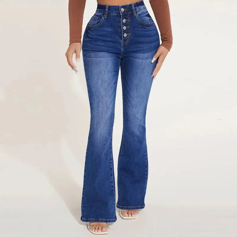 Blaze | Stretch flare jeans met een hoge taille