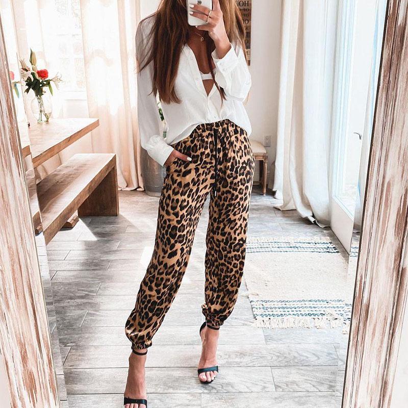 Broek met luipaardprint