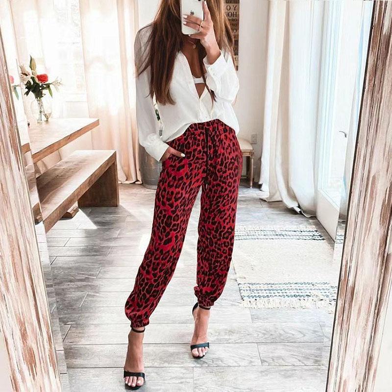 Broek met luipaardprint