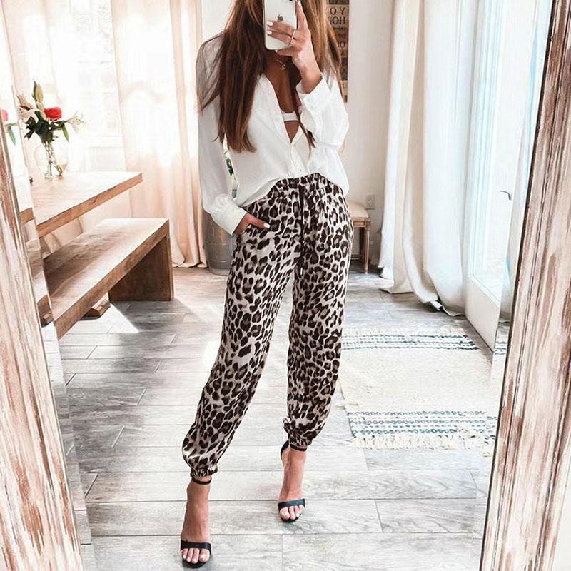 Broek met luipaardprint