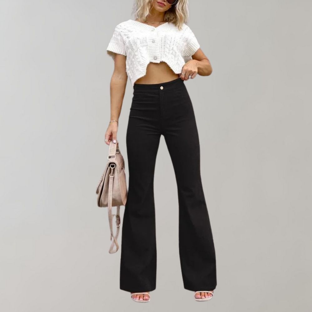 MiraStyles - Corduroy flare broek