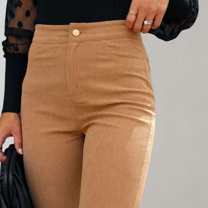 MiraStyles - Corduroy flare broek