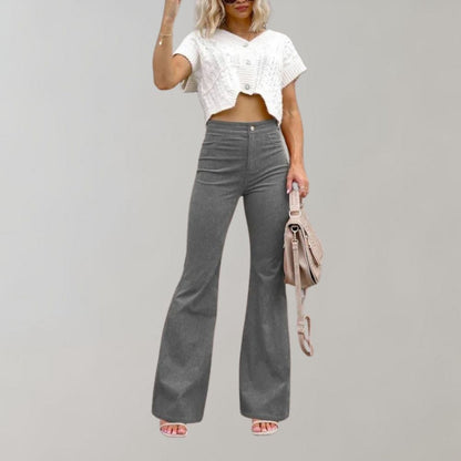 MiraStyles - Corduroy flare broek