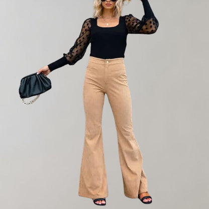 MiraStyles - Corduroy flare broek