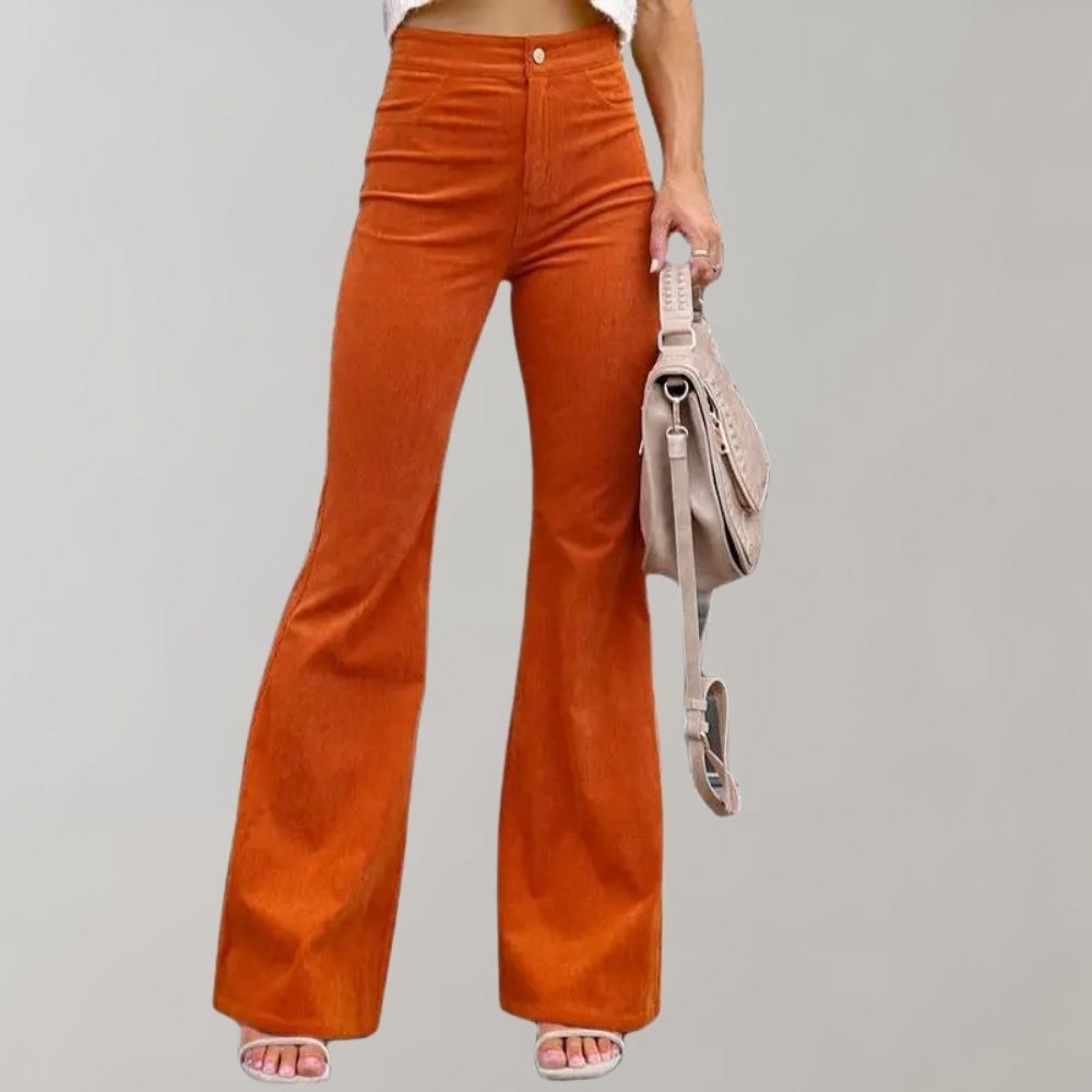 MiraStyles - Corduroy flare broek