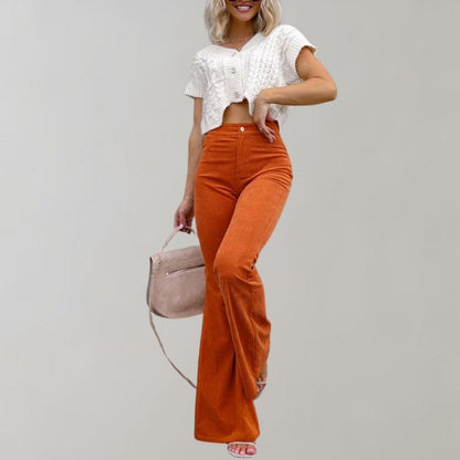 MiraStyles - Corduroy flare broek