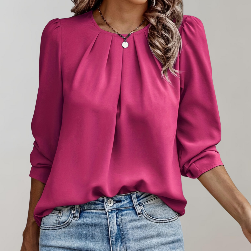 VelaVie - Blouse met pofmouwen