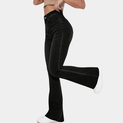 MiraStyles - Flared broek met hoge taille