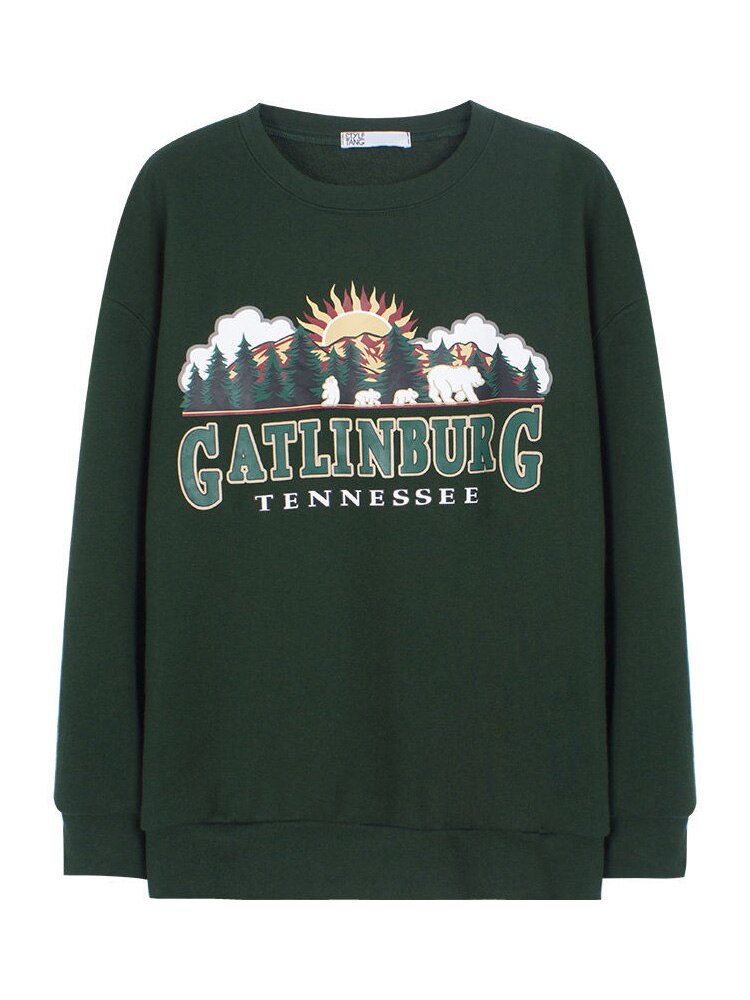 "CATLINBURG" sweatshirt voor dames