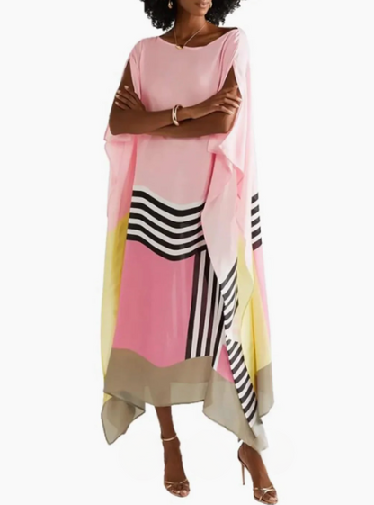 Candy pink gestreepte kaftan