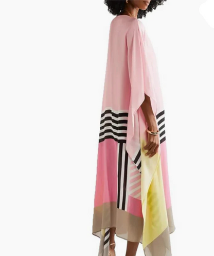 Candy pink gestreepte kaftan