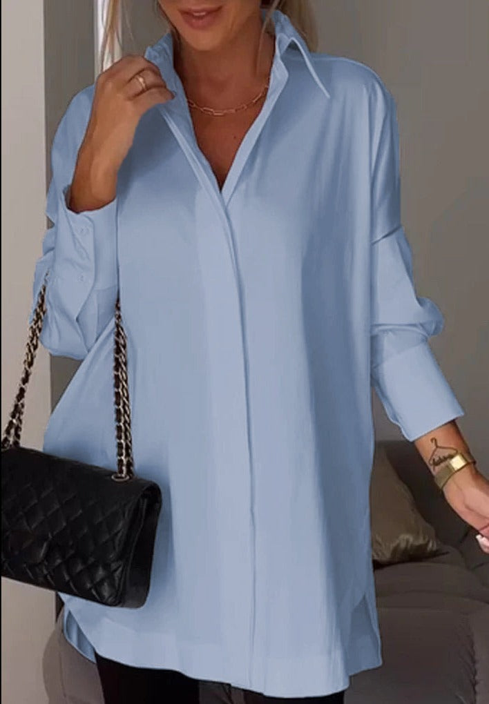 Casual gespleten blouse