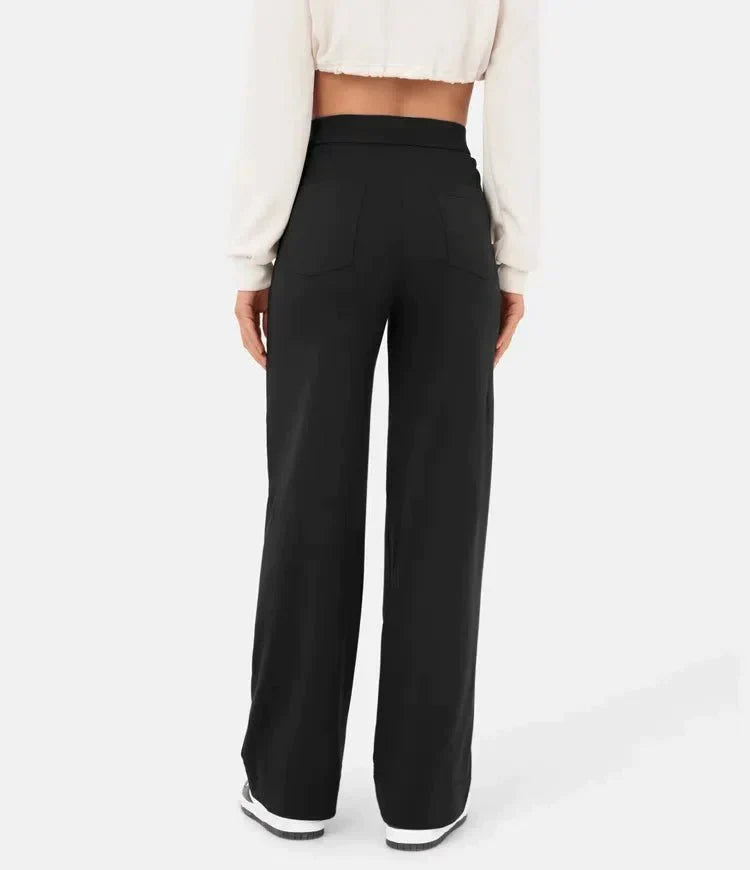 Comfort Chic broek met hoge tailleband