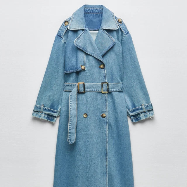 Fallora - Denim trenchcoat voor de herfst