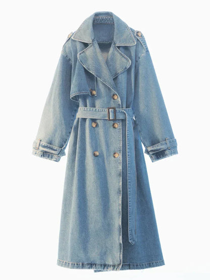 Fallora - Denim trenchcoat voor de herfst