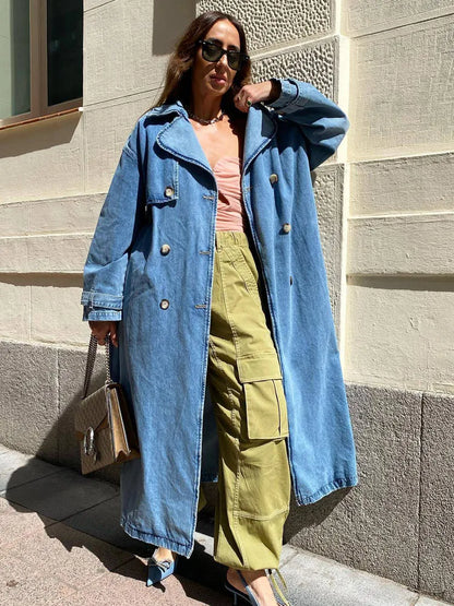 Fallora - Denim trenchcoat voor de herfst