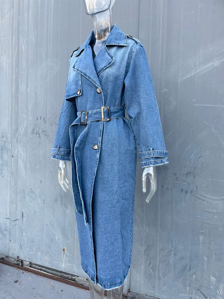 Fallora - Denim trenchcoat voor de herfst