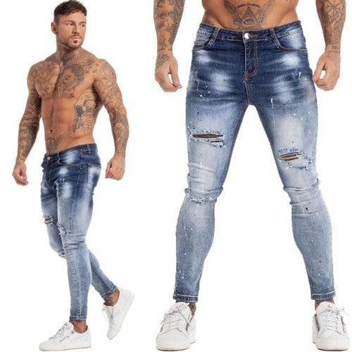 Denim broeken, gescheurde jeans voor mannen